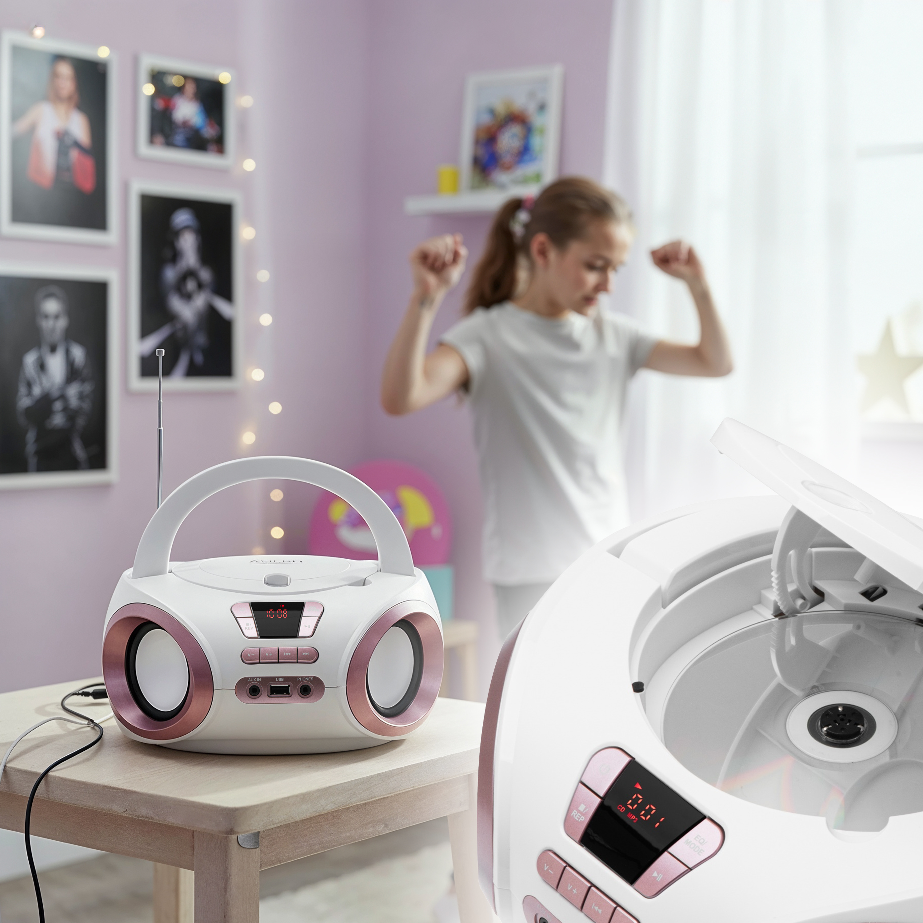 Adler | CD-MP3 Boombox | AD 1181 | Speakers | USB connectivity | FM