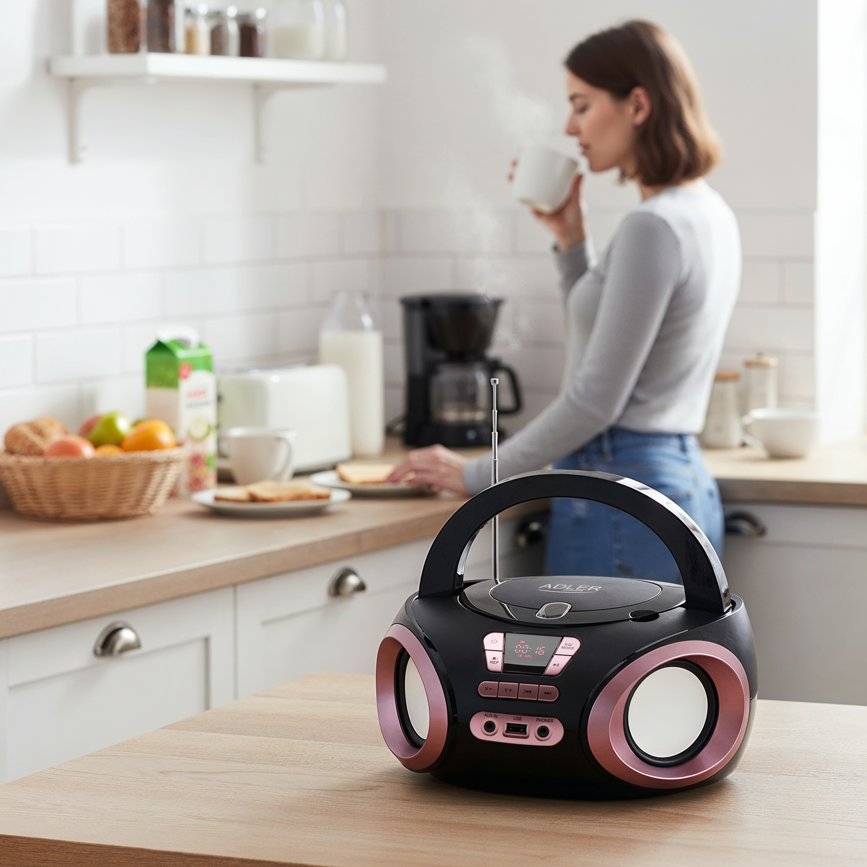 Adler | CD-MP3 Boombox | AD 1181 | Speakers | USB connectivity | FM
