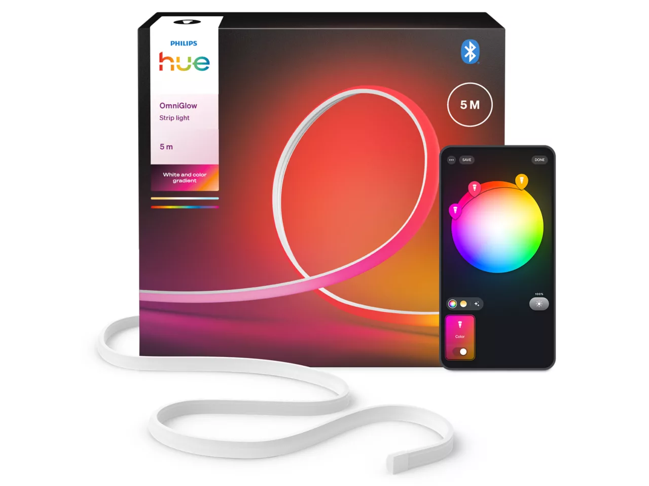 Philips Hue OmniGlow Lightstrip 5 m | 40 W | Bluetooth, Zigbee