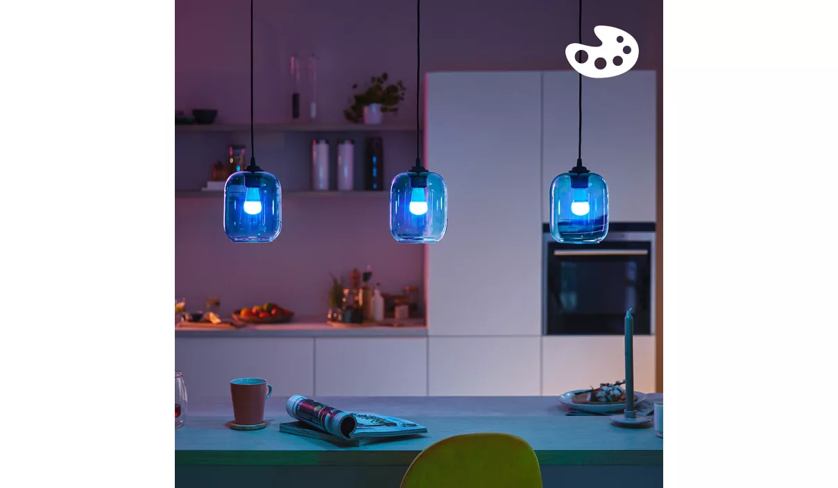 Philips Smart WFB 40W P45 922-65 RGB 1PF/6 | E27 | 4.9 W | Warm to cool white light | Bluetooth, Wi-Fi