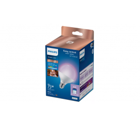 Philips Smart WFB 75W G95 822-65 RGB 1PF/6 | E27 | 11 W | Warm to cool white light | Bluetooth, Wi-Fi