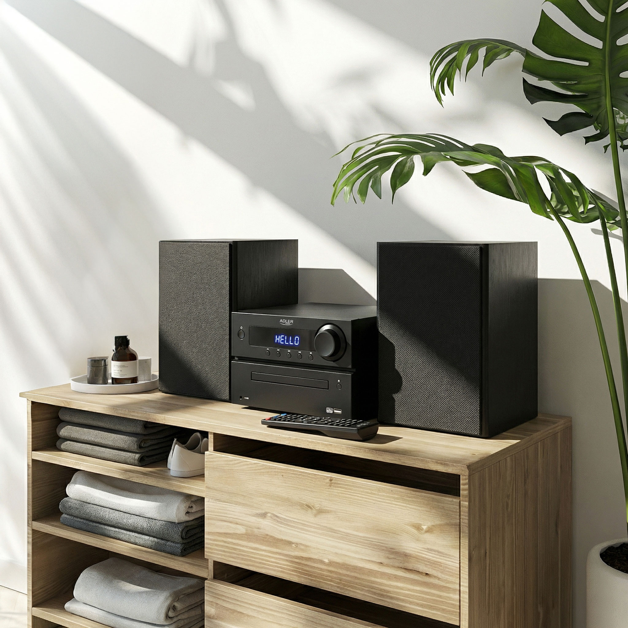Adler | Mini Hi-Fi Stereo System | AD 1917 | Speakers | USB connectivity | Bluetooth | FM