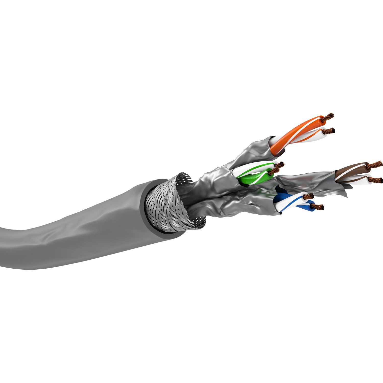 Goobay | CAT 6A Network Cable, S/FTP (PiMF), 50 m | 96093 | S/FTP | Grey