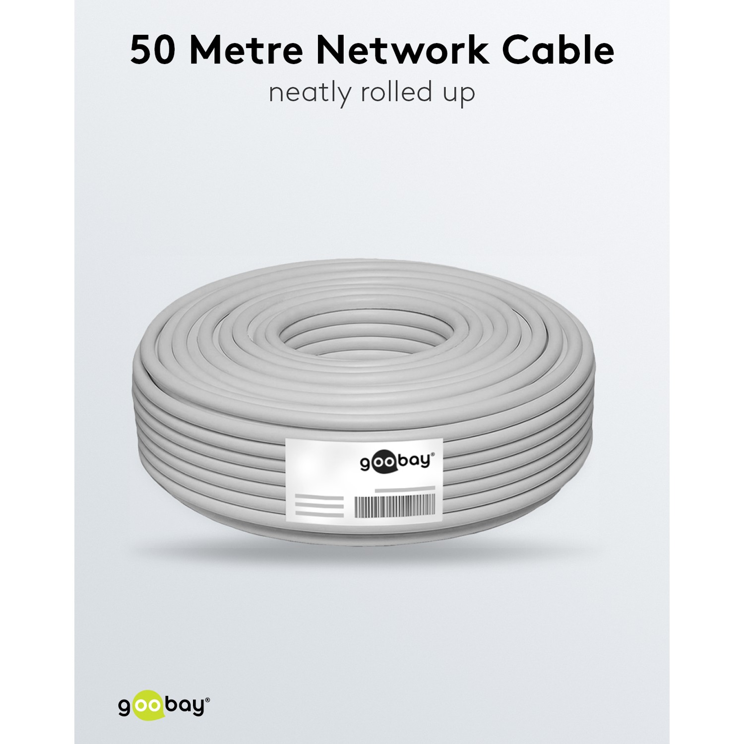 Goobay | CAT 6A Network Cable, S/FTP (PiMF), 50 m | 96093 | S/FTP | Grey