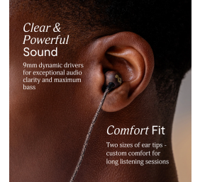Marley Wired Earbuds | Smile Jamaica | Built-in microphone | USB Type-C | Brass