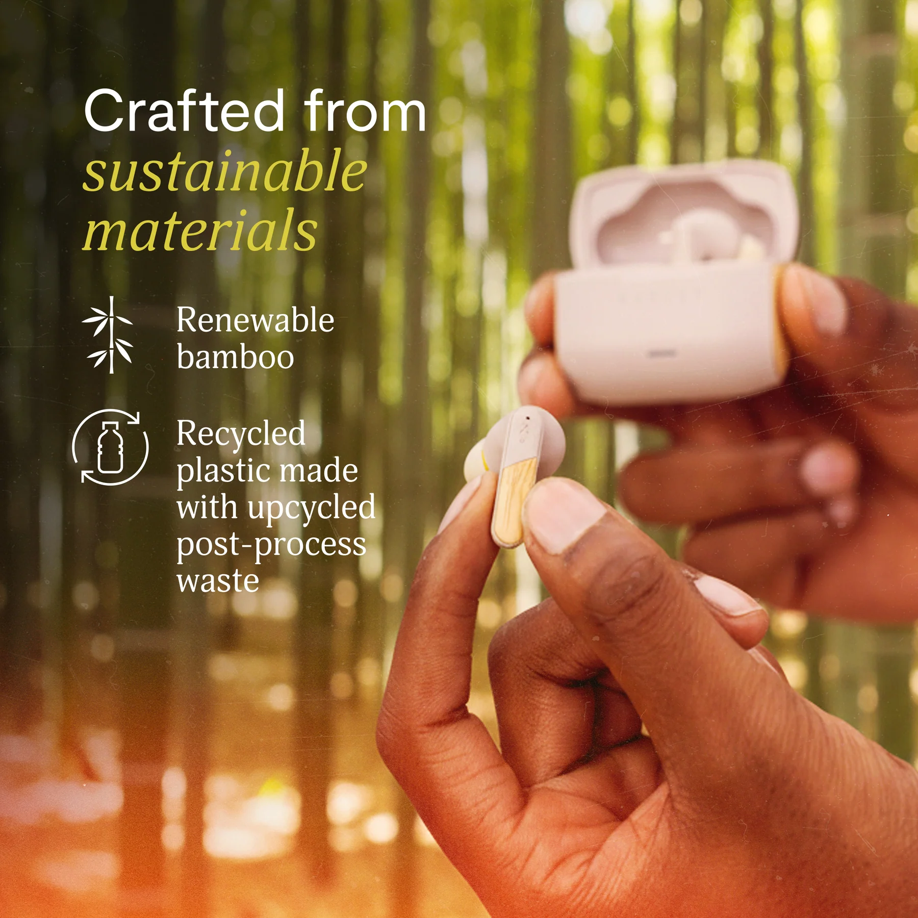 Marley Wireless Earbuds | Trenchtown | Built-in microphone | Bluetooth | ANC | Cream