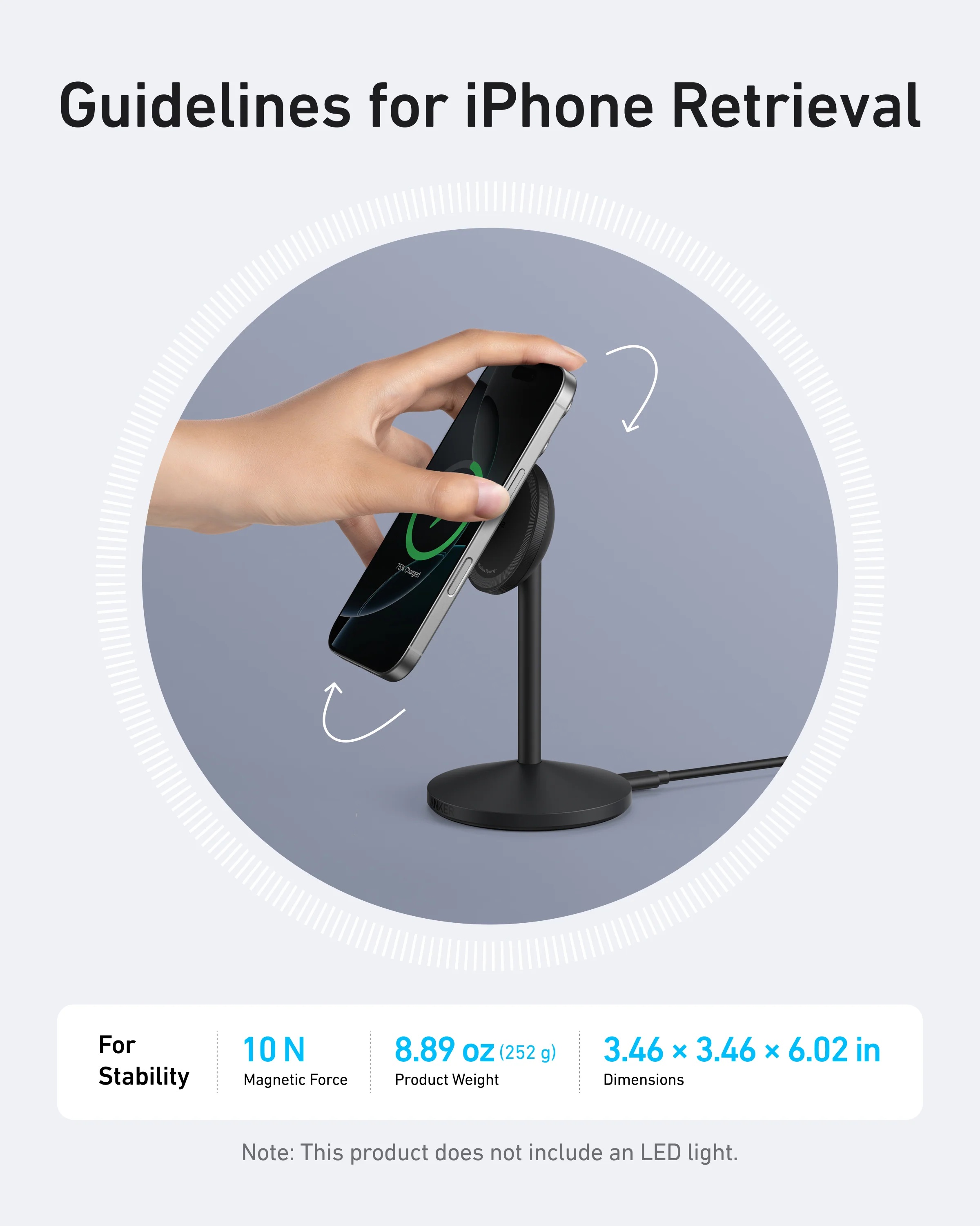 Anker MagGo Wireless Qi2 15W Charger | A25X1H11