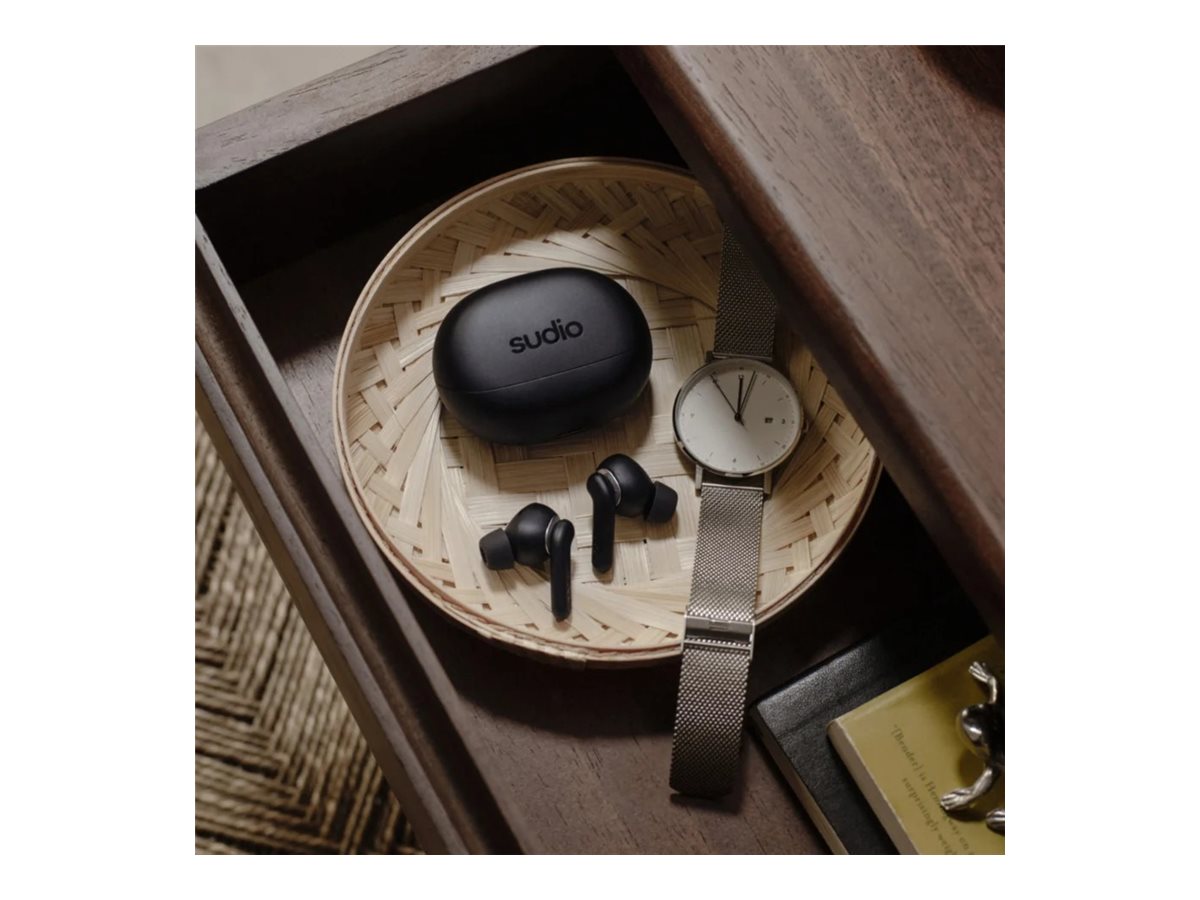 Sudio Earbuds | E4 Pro | Bluetooth | In-ear | Microphone | Midnight Black | Noise canceling | Noise reduction | Wireless