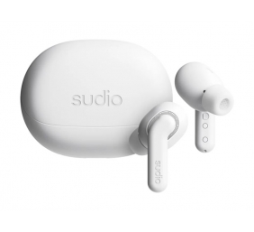 Sudio Earbuds | E4 Pro | Bluetooth | In-ear | Microphone | Cloud White | Noise canceling | Noise reduction | Wireless