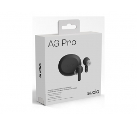 Sudio Earbuds | A3 Pro | Bluetooth | In-ear | Microphone | Cloudy Black | Noise canceling | Wireless