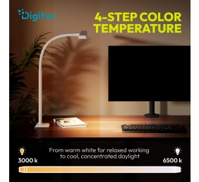 Digitus LED Desk Lamp, 50 cm, White | DA-90491 | 1025 lm | 7 W | 3000-6500 K | Warm to cold white light | LED lamp | 10 V