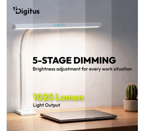 Digitus LED Desk Lamp, 50 cm, White | DA-90491 | 1025 lm | 7 W | 3000-6500 K | Warm to cold white light | LED lamp | 10 V