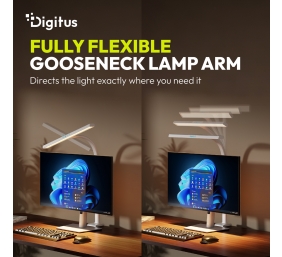 Digitus LED Desk Lamp, 50 cm, White | DA-90491 | 1025 lm | 7 W | 3000-6500 K | Warm to cold white light | LED lamp | 10 V