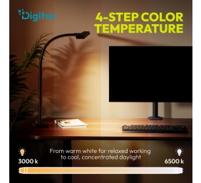 Digitus LED Desk Lamp, 80 cm, Black | DA-90492 | 2400 lm | 16 W | 3000-6500 K | Warm white | LED lamp | 10 V