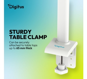Digitus LED Desk Lamp, 80 cm, White | DA-90493 | 2400 lm | 16 W | 3000-6500 K | Warm white light to white daylight | LED lamp | 10 V