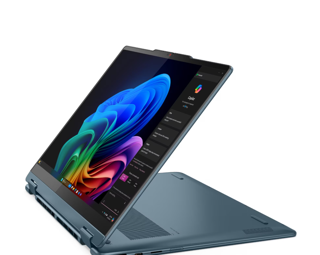 Lenovo- Yoga 7 2-in-1 14AKP10 AMD | Tidal Teal | 14 " | OLED | Touchscreen | WUXGA | 1920 x 1200 pixels | Glossy | AMD Ryzen AI 5 | 340 | 16 GB | Soldered LPDDR5 | Solid-state drive capacity 512 GB | AMD Radeon 840M Graphics | Windows 11 Home | 802.11be |