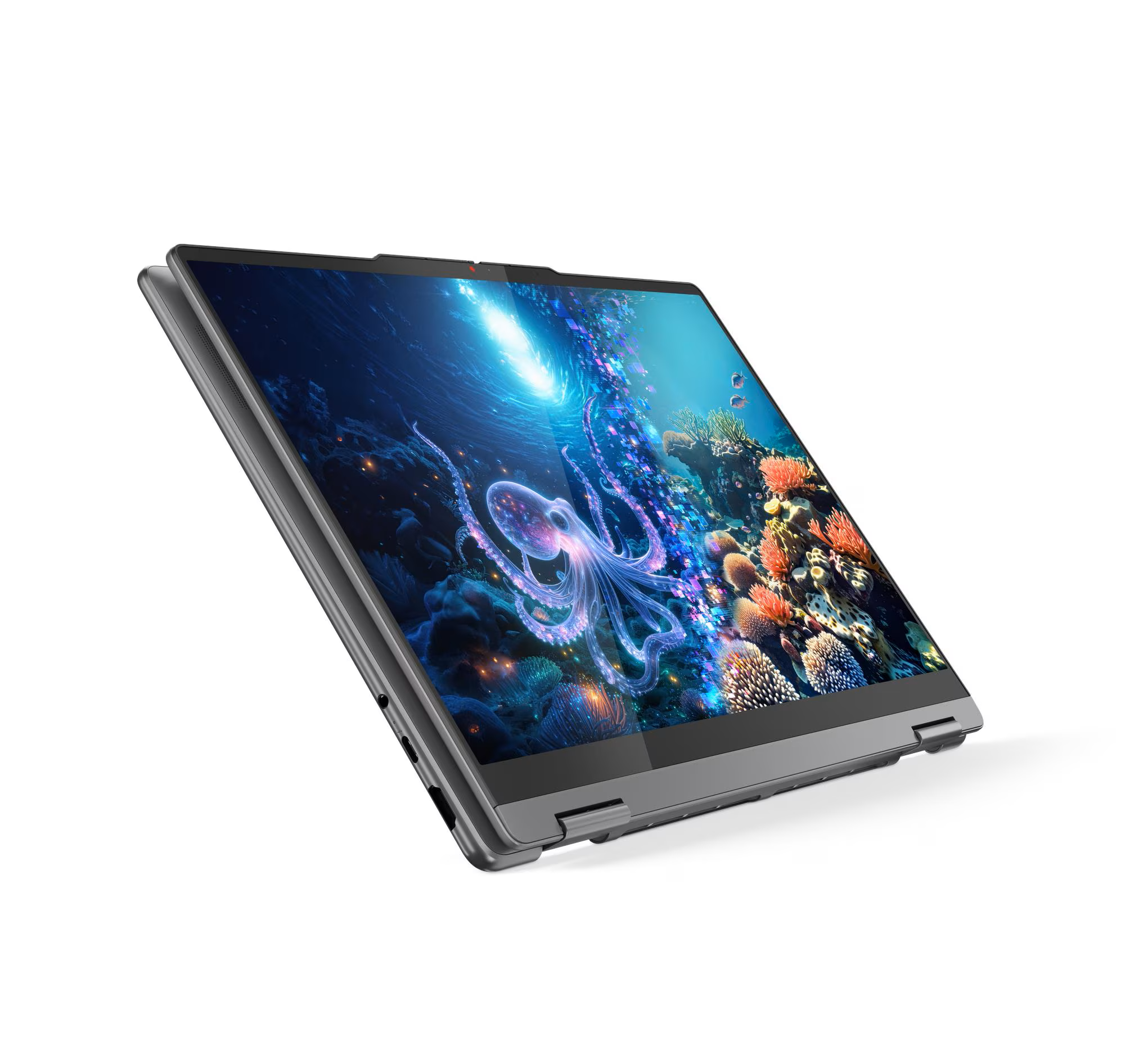 Lenovo- Yoga 7 2-in-1 14ILL10 Intel | Luna Grey | 14 " | OLED | Touchscreen | WUXGA | 1920 x 1200 pixels | Intel Core Ultra 7 | 256V | 16 GB | Soldered LPDDR5X | Solid-state drive capacity 512 GB | Intel Arc Graphics 140V | Windows 11 Home | 802.11be | Bl