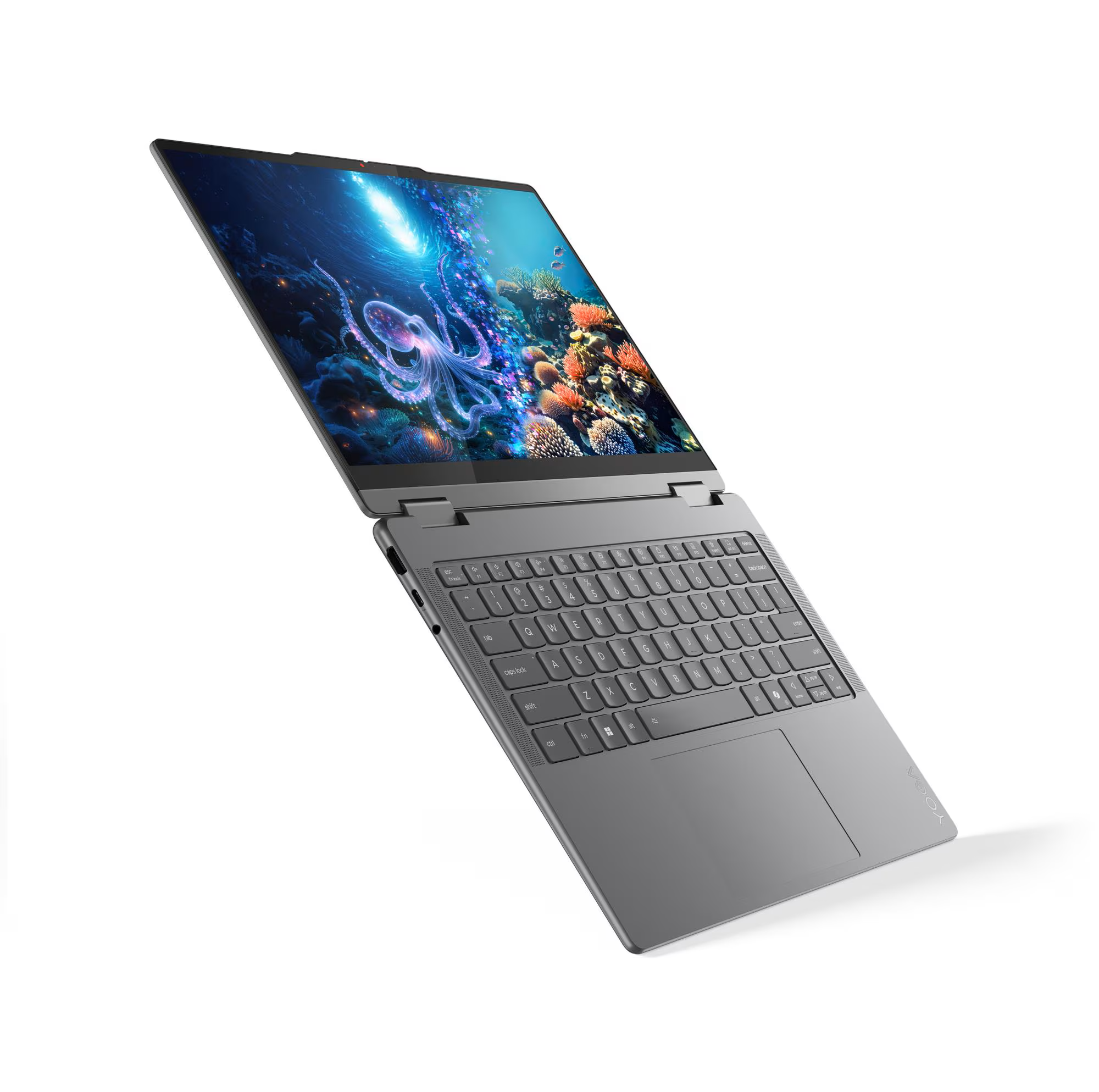 Lenovo- Yoga 7 2-in-1 14ILL10 Intel | Luna Grey | 14 " | OLED | Touchscreen | WUXGA | 1920 x 1200 pixels | Intel Core Ultra 7 | 256V | 16 GB | Soldered LPDDR5X | Solid-state drive capacity 512 GB | Intel Arc Graphics 140V | Windows 11 Home | 802.11be | Bl