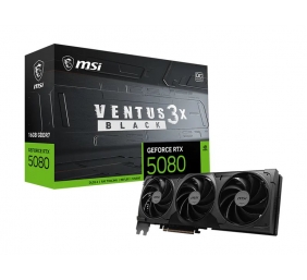 MSI GeForce RTX 5080 16G VENTUS 3X OC BLACK | NVIDIA | 16 GB | GeForce RTX 5080 | GDDR7 | HDMI ports quantity 1 | PCI Express Gen 5