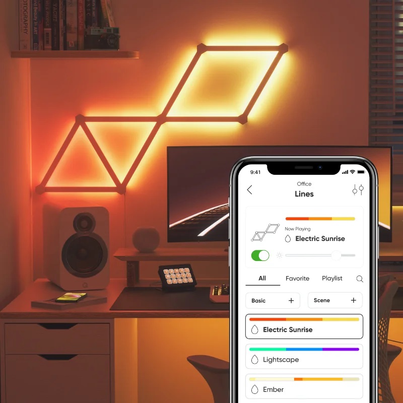 Nanoleaf | Lines Starter Kit (9 panels) | 16M+ colors