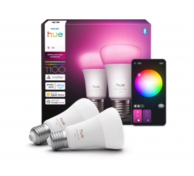 Philips Hue WCA 1100 A60 2P EU | E27 | 8.1 W | White and colour light | Bluetooth and Zigbee