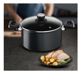 TEFAL | Unlimited Stewpot | G2554672 | 5 L | Aluminum | Dishwasher proof | Lid included | Black