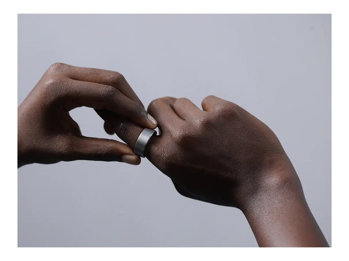 Ultrahuman | Ring Air | Raw Titanium | Size 8 | Smart Ring