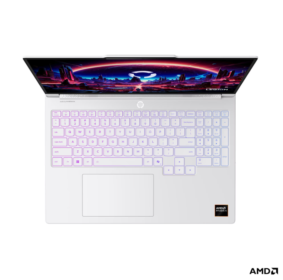 Lenovo- Legion 7 16AGP11 AMD | Glacier White | 16 " | OLED | WQXGA | 2560 x 1600 pixels | Glossy | AMD Ryzen AI 9 | HX 470 | 32 GB | Soldered LPDDR5X | Solid-state drive capacity 1000 GB | NVIDIA GeForce RTX 5070 | GDDR7 | 12 GB | Windows 11 Home | 802.11