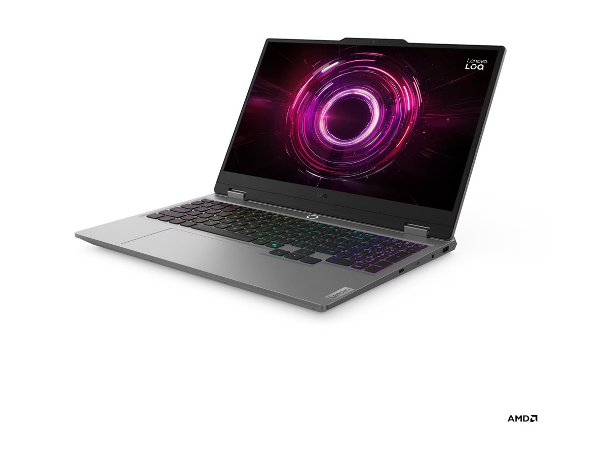 Lenovo- LOQ 15AHP10 AMD | Luna Grey | 15.6 " | IPS | FHD | 1920 x 1080 pixels | Anti-glare | AMD Ryzen 7 | 250 | 16 GB | SODIMM DDR5 | Solid-state drive capacity 512 GB | NVIDIA GeForce RTX 5060 | GDDR7 | 8 GB | Windows 11 Home | 802.11ax | Bluetooth vers