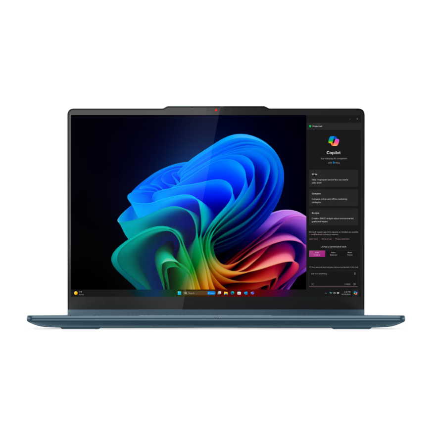 Lenovo- Yoga 7 2-in-1 14AKP10 AMD | Tidal Teal | 14 " | OLED | WUXGA | 1920 x 1200 pixels | AMD Ryzen AI 7 | 350 | 16 GB | Soldered LPDDR5 | Solid-state drive capacity 512 GB | AMD Radeon 860M Graphics | Windows 11 Home | 802.11be | Bluetooth version 5.4 