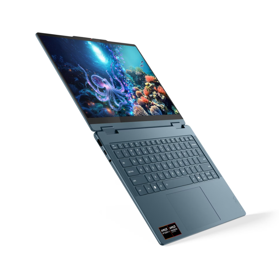 Lenovo- Yoga 7 2-in-1 14AKP10 AMD | Tidal Teal | 14 " | OLED | WUXGA | 1920 x 1200 pixels | AMD Ryzen AI 7 | 350 | 16 GB | Soldered LPDDR5 | Solid-state drive capacity 512 GB | AMD Radeon 860M Graphics | Windows 11 Home | 802.11be | Bluetooth version 5.4 