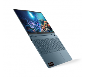Lenovo- Yoga 7 2-in-1 14AKP10 AMD | Tidal Teal | 14 " | OLED | WUXGA | 1920 x 1200 pixels | AMD Ryzen AI 7 | 350 | 16 GB | Soldered LPDDR5 | Solid-state drive capacity 512 GB | AMD Radeon 860M Graphics | Windows 11 Home | 802.11be | Bluetooth version 5.4 