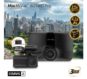 Mio Front & Rear Dual Dash Cam with HDR | MiVue 803WD Pro | GPS | Wi-Fi