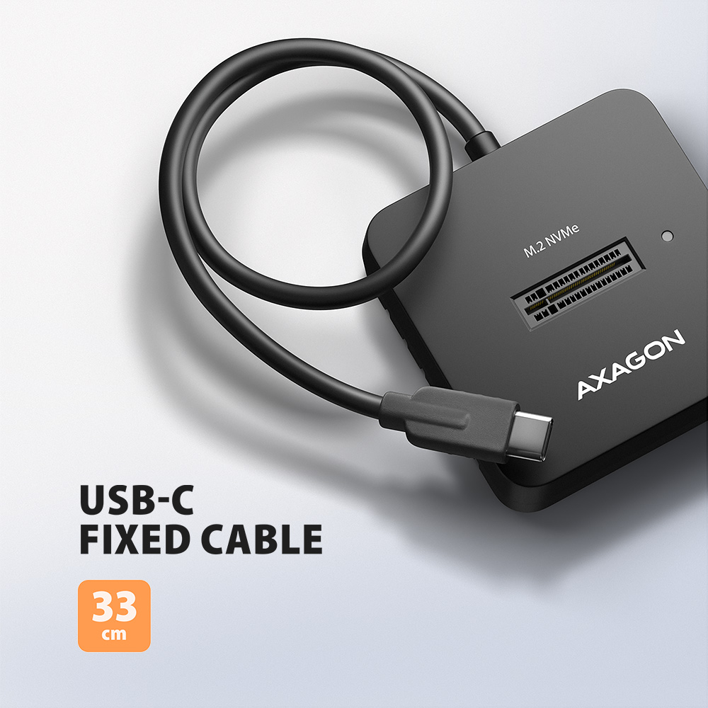 AXAGON | USB-C 10Gbps docking station for M.2 NVMe SSD | ADSA-M2C11L