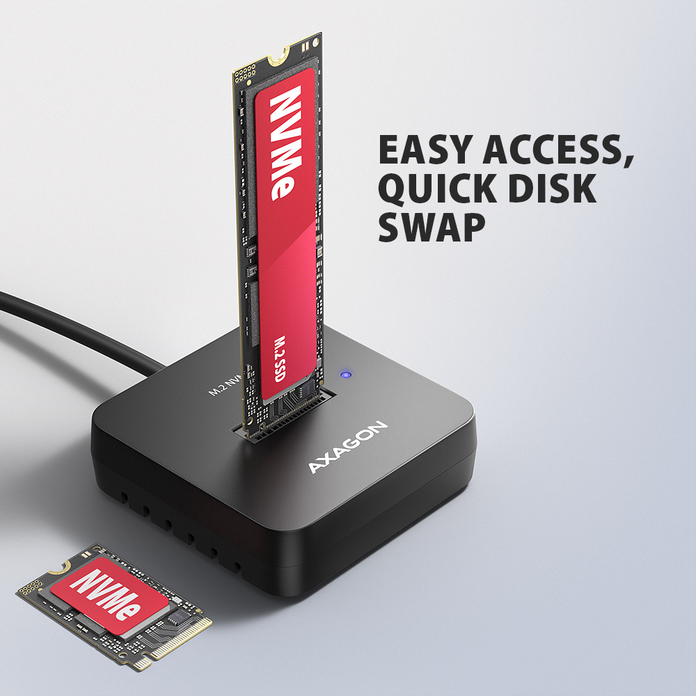 AXAGON | USB-C 10Gbps docking station for M.2 NVMe SSD | ADSA-M2C11L