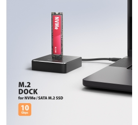 AXAGON | USB-C 10Gbps docking station for M.2 NVMe/SATA SSD | ADSA-M2C11