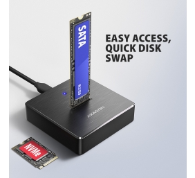 AXAGON | USB-C 10Gbps docking station for M.2 NVMe/SATA SSD | ADSA-M2C11