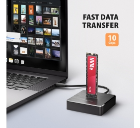 AXAGON | USB-C 10Gbps docking station for M.2 NVMe/SATA SSD | ADSA-M2C11