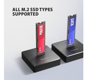 AXAGON | USB-C 10Gbps docking station for M.2 NVMe/SATA SSD | ADSA-M2C11