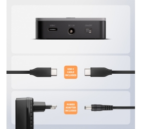 AXAGON | USB-C 20Gbps docking station for 2× M.2 NVMe SSD with disk cloning function without PC | ADSA-M2C22L