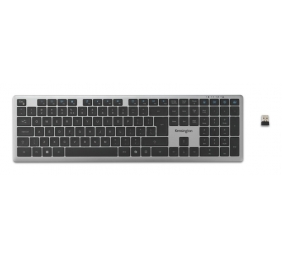 Kensington KB535 EQ Rechargeable Multi-Device Full Size Klaviatūra RF+BT, US, Space Grey
