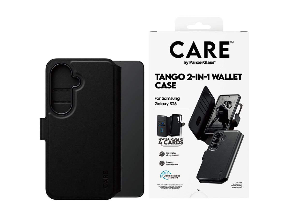 CARE by PanzerGlass Tango 2-in-1 Wallet Case w. Qi Samsung New Galaxy S26 | PanzerGlass