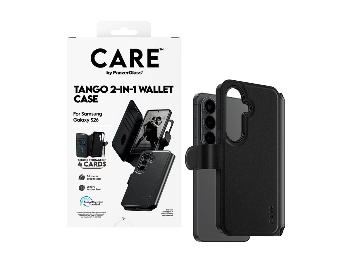 CARE by PanzerGlass Tango 2-in-1 Wallet Case w. Qi Samsung New Galaxy S26 | PanzerGlass
