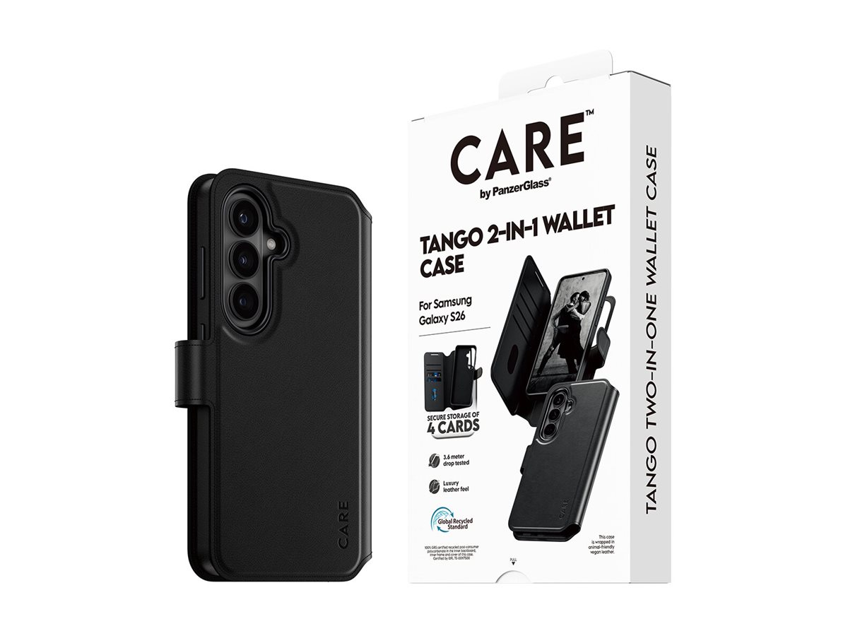 CARE by PanzerGlass Tango 2-in-1 Wallet Case w. Qi Samsung New Galaxy S26 | PanzerGlass