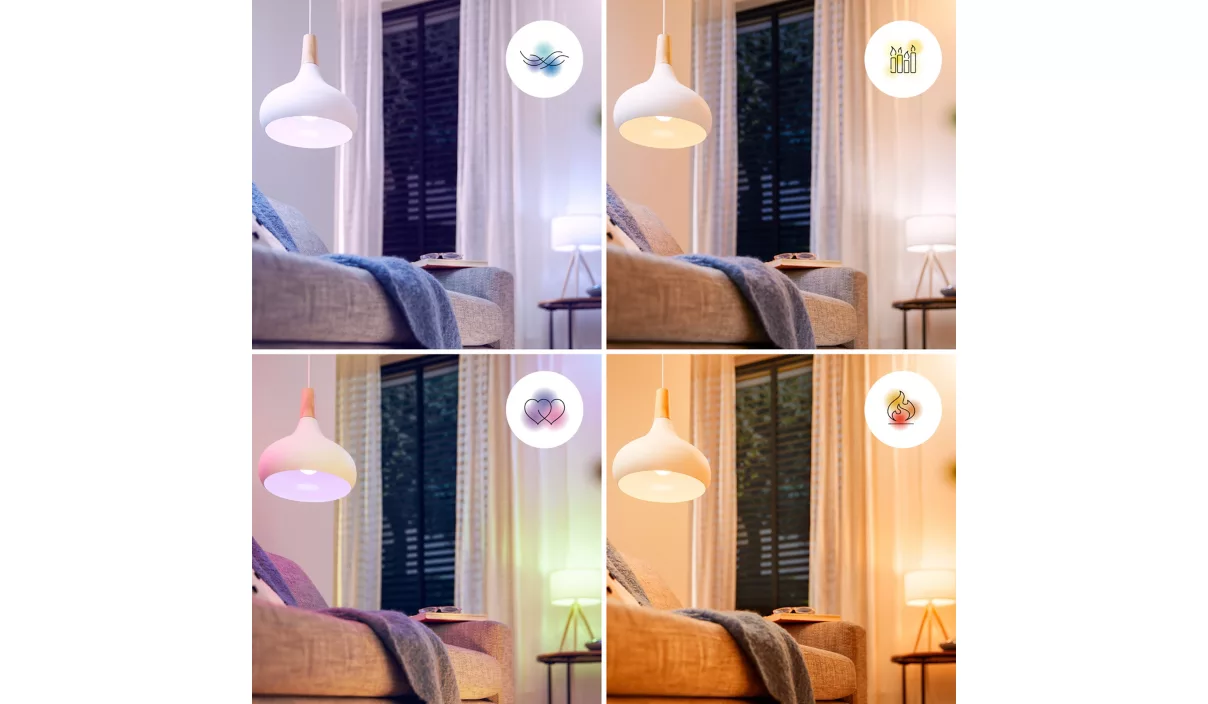 Philips Smart WFB 40W P45 922-65 RGB 1PF/6 | E27 | 4.9 W | Warm to cool white light | Bluetooth, Wi-Fi