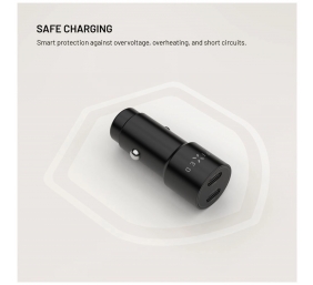 Fixed Dual USB-C Car Charger, 65W, PD 3.0
