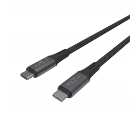 Fixed Braided Cable USB-C/USB-C, 2m, USB4 gen2 20Gbps, 4K 60Hz, 240W | FIXDBP-CC2-GR