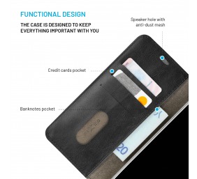 Fixed Opus | Book Case | Xiaomi | 17 Ultra | Synthetic leather | Black