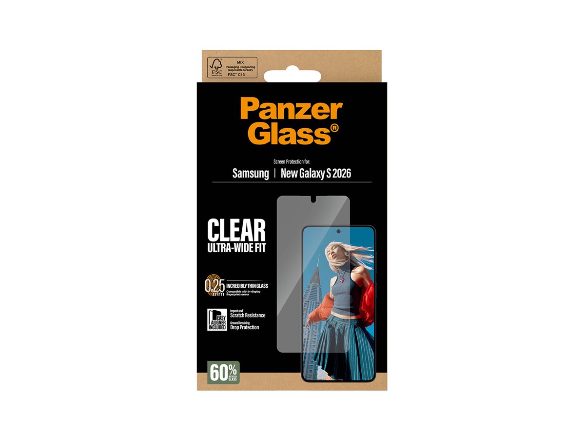 PanzerGlass Screen Protector Samsung New Galaxy S26 | Ultra-Wide Fit w. EasyAligner | PanzerGlass