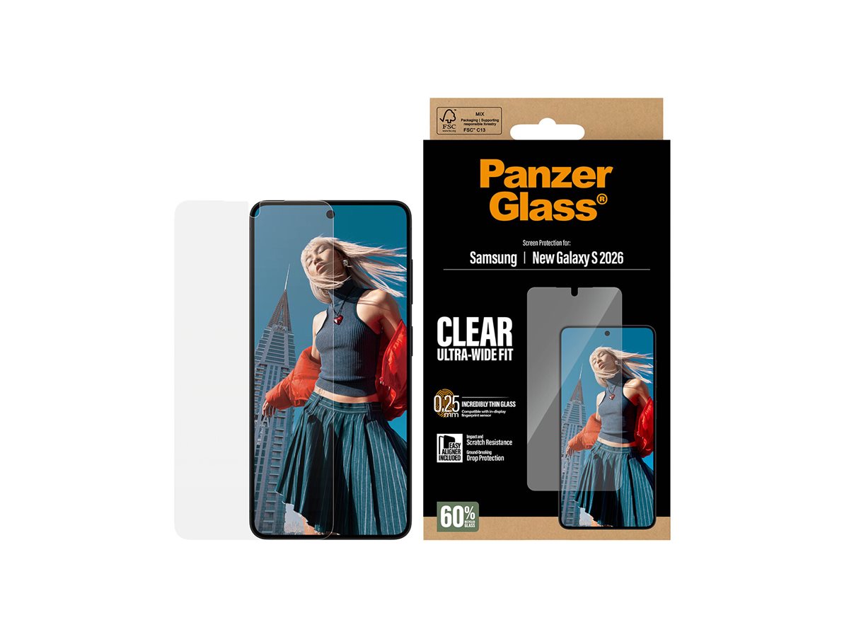 PanzerGlass Screen Protector Samsung New Galaxy S26 | Ultra-Wide Fit w. EasyAligner | PanzerGlass